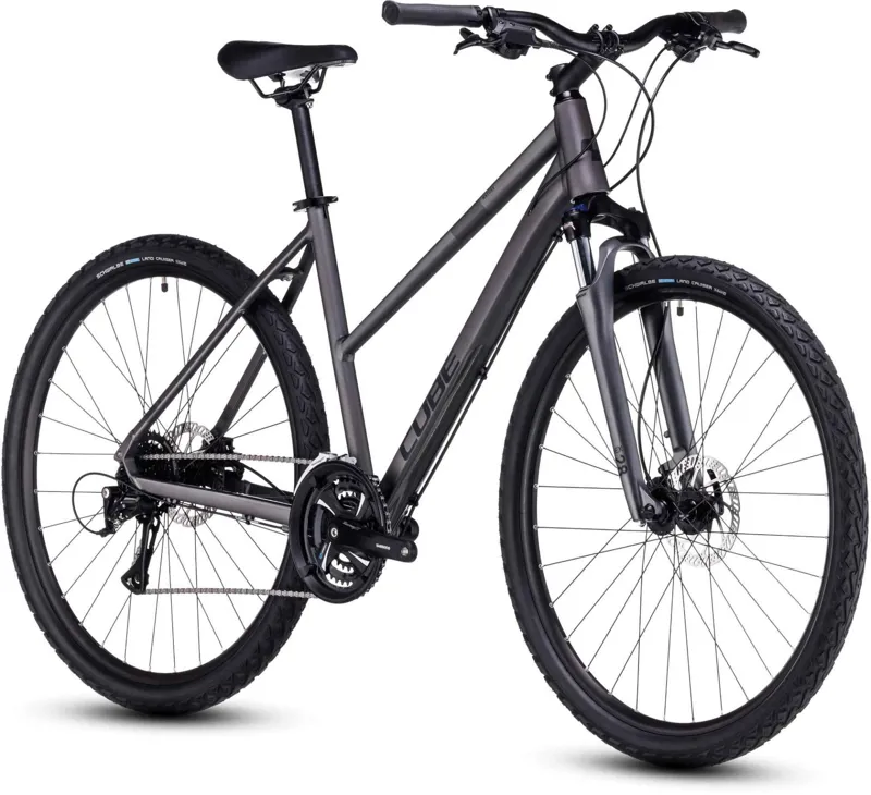 Cube Nature Trekking Bike in Graphite/Black-6